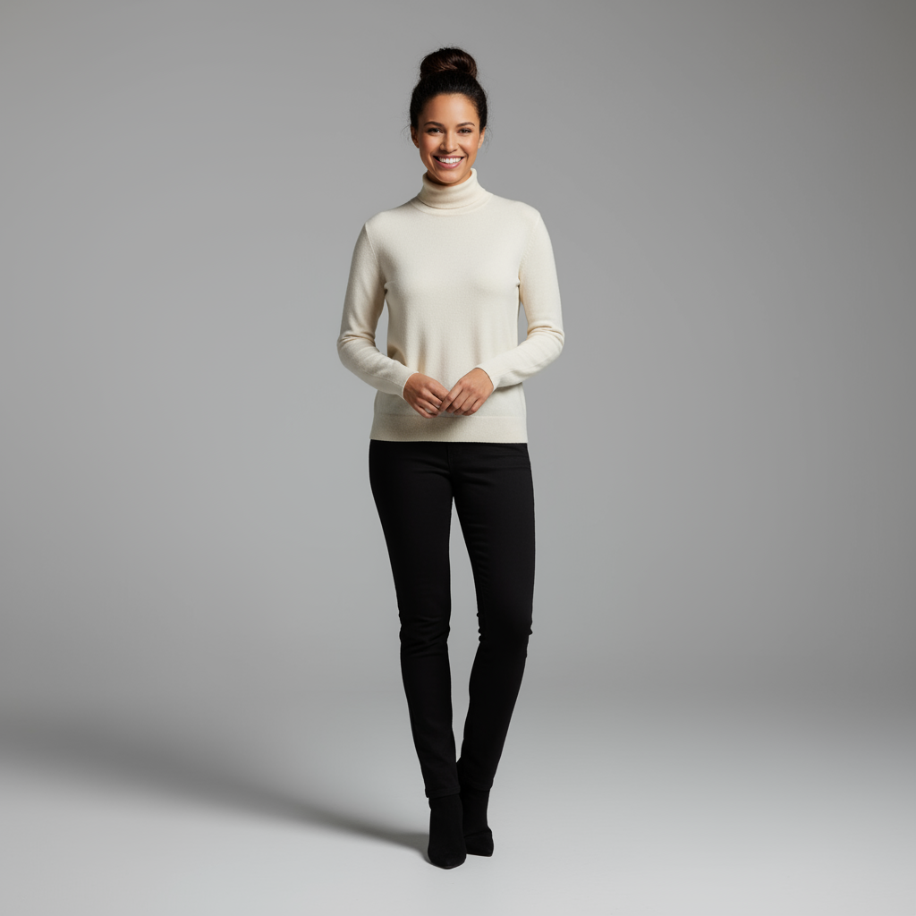 Model in casual wear